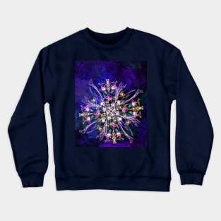 Abstract delicate silk flowers Crewneck Sweatshirt